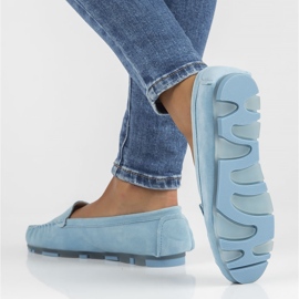 Kožne mokasinke Filippo DP2037 / 22 Bl plave plava 2