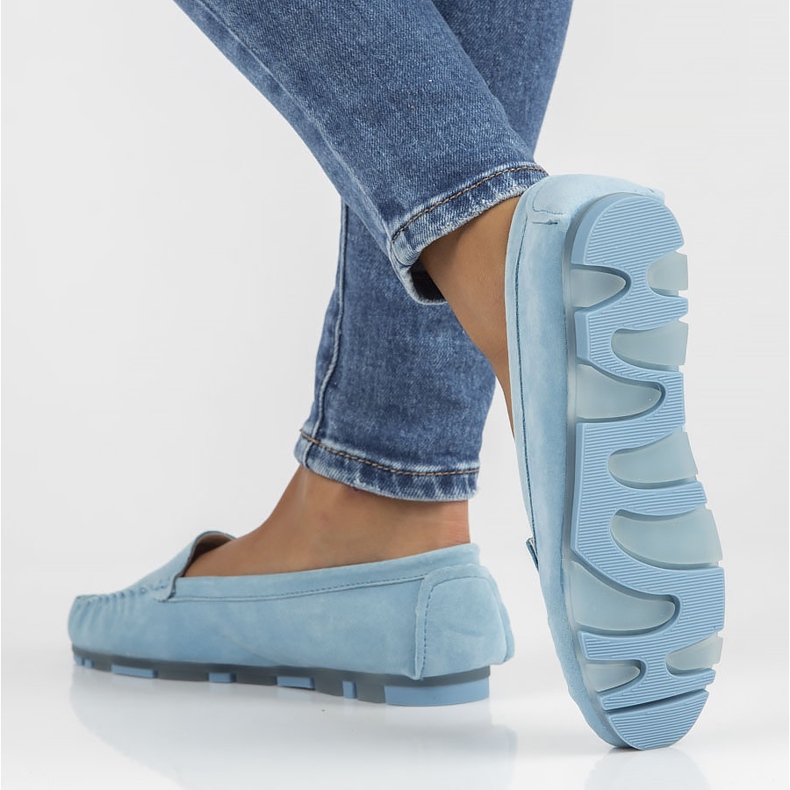 Kožne mokasinke Filippo DP2037 / 22 Bl plave plava 2