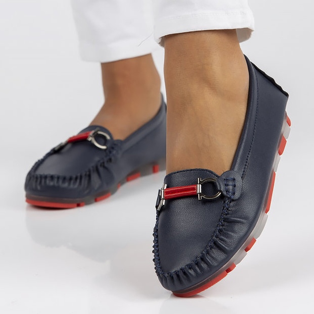 Kožne mokasinke Filippo DP3613 / 22 Nv Rd tamnoplave tamnoplava 1