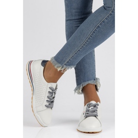 Kožne cipele Filippo DP3509 / 22 Wh bijele bijela 2