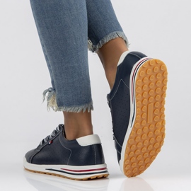 Kožne cipele Filippo DP3509 / 22 Nv tamnoplave mornarsko plava 2