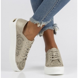 Kožne cipele FILIPPO DP3529 / 22 Go zlatne zlatni 2