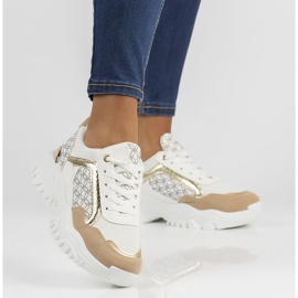 Tenisice Filippo BB116 bijele i bež boje bijela 1