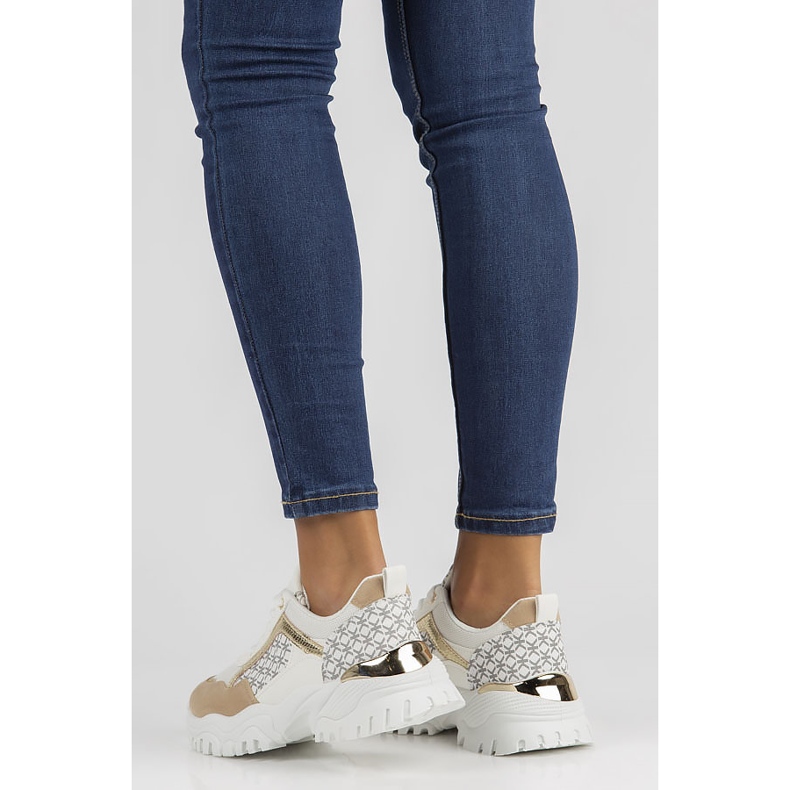 Tenisice Filippo BB116 bijele i bež boje bijela 2