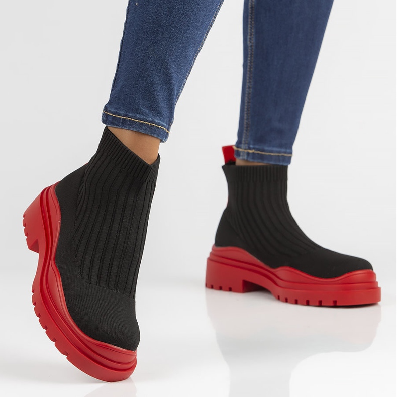 Filippo 6850 crvene čizme crna crvena 1