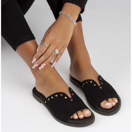 Kožne papuče Filippo LH-425 crne crna 1