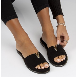 Kožne papuče Filippo LH-200 crne crno 1