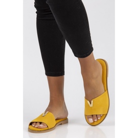 Kožne papuče Filippo LH-200 žute žuta boja 1