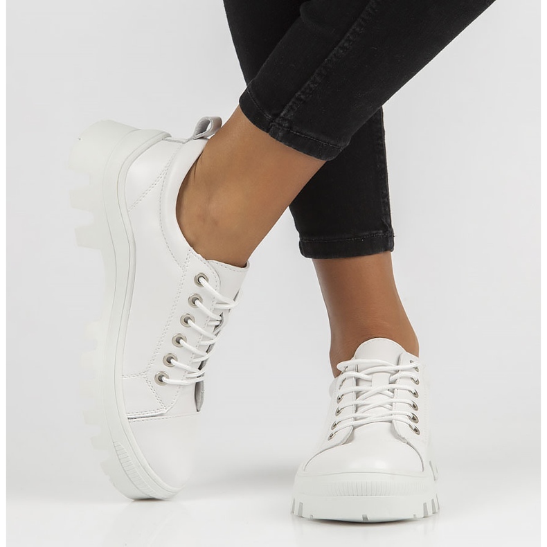 Kožne tenisice FILIPPO DP3522 / 22 Wh bijele bijela 2