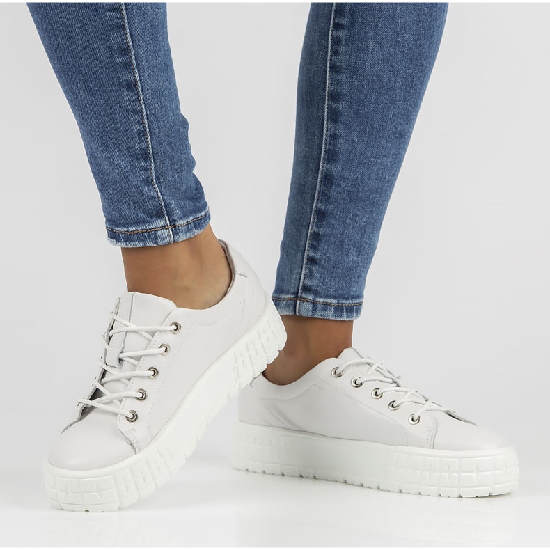 Kožne tenisice FILIPPO DP3528 / 22 Wh bijele bijela 2