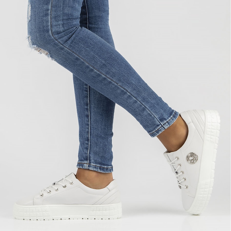 Kožne tenisice FILIPPO DP3528 / 22 Wh bijele bijela 1