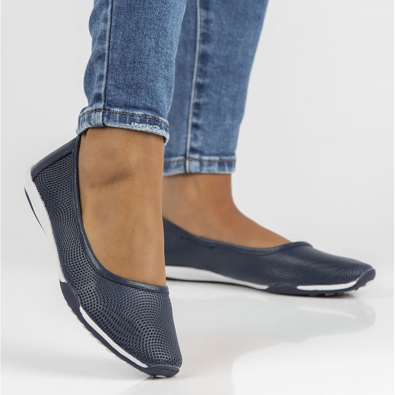 Kožne balerinke Filippo DP3681 / 22 Nv tamnoplave tamnoplava 1