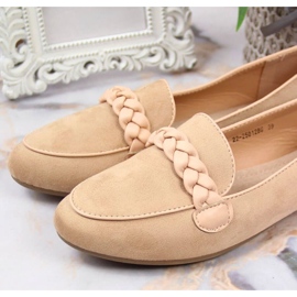 Loaferice gospodski Potocki W WOL64B bež 2
