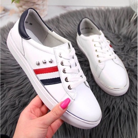 Kožne cipele tenisice Vinceza W JAN87 bijele bijela 1