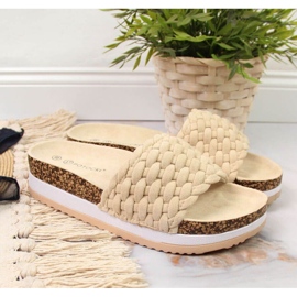 Potocki W WOL66B bež papuče s platformom 2