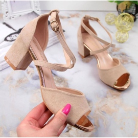 Sandale na post Potocki W WOL67B bež 1