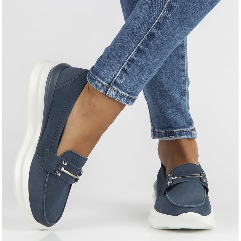 Kožne cipele Filippo DP3504 / 22 Nv tamnoplave mornarsko plava 2