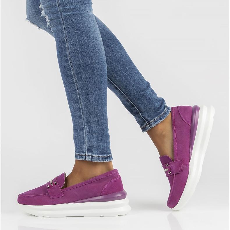 Kožne cipele Filippo DP3504 / 22 Fh fuksija ružičasta 2