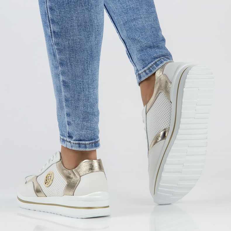 Kožne tenisice Filippo DP3544 / 22 Wh Go bijele bijela 2