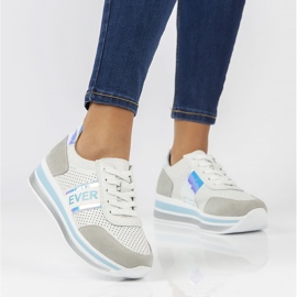 Kožne tenisice Filippo DP1414 / 22 Bl plave bijela plava siva 1