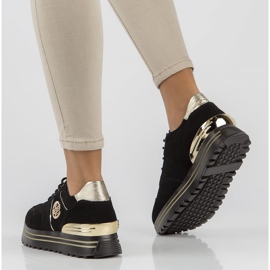 Kožne tenisice Filippo DP3538 / 22 Bk Go crne crna 2