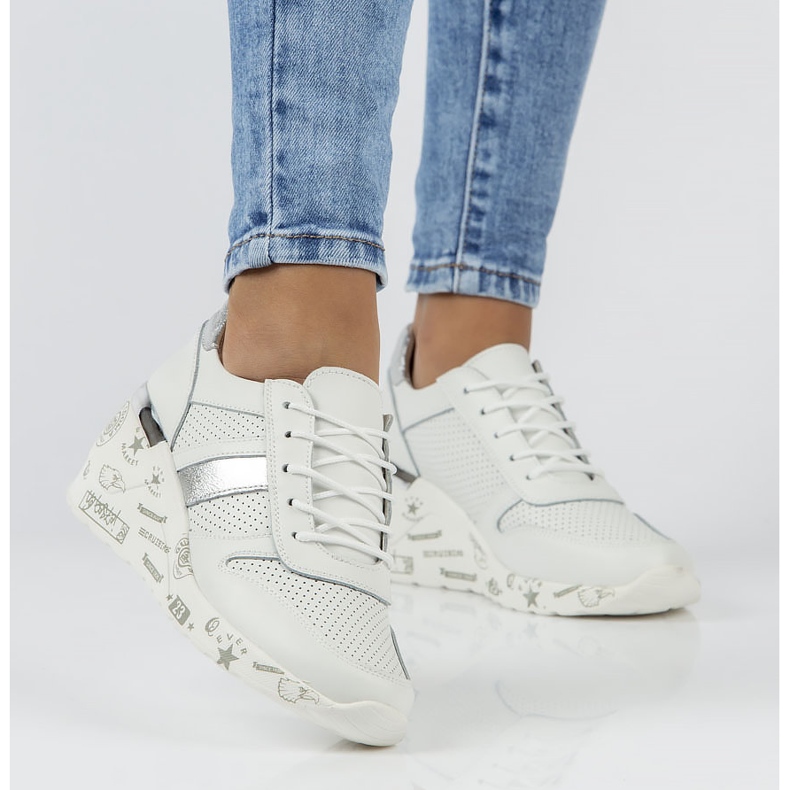 Kožne tenisice Filippo DP3550 / 22 Wh bijele bijela 1