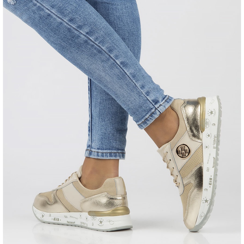 Kožne tenisice Filippo DP3542 / 22 Bež 2