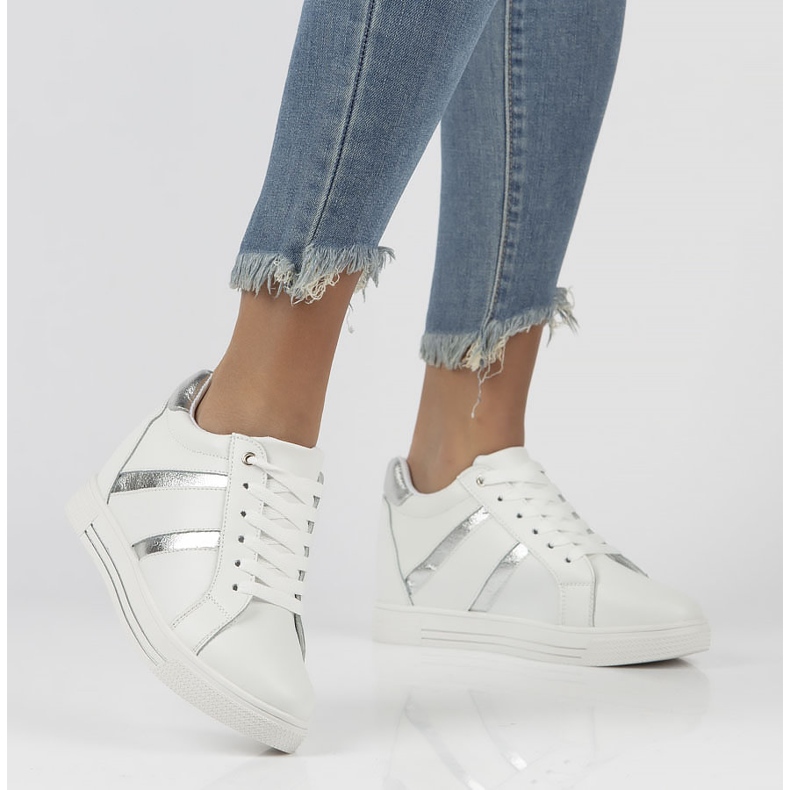 Kožne tenisice Filippo DP3549 / 22 Wh bijele bijela 2