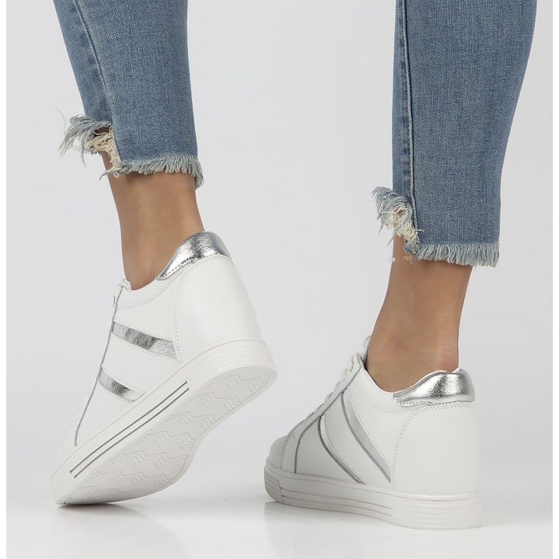 Kožne tenisice Filippo DP3549 / 22 Wh bijele bijela 1