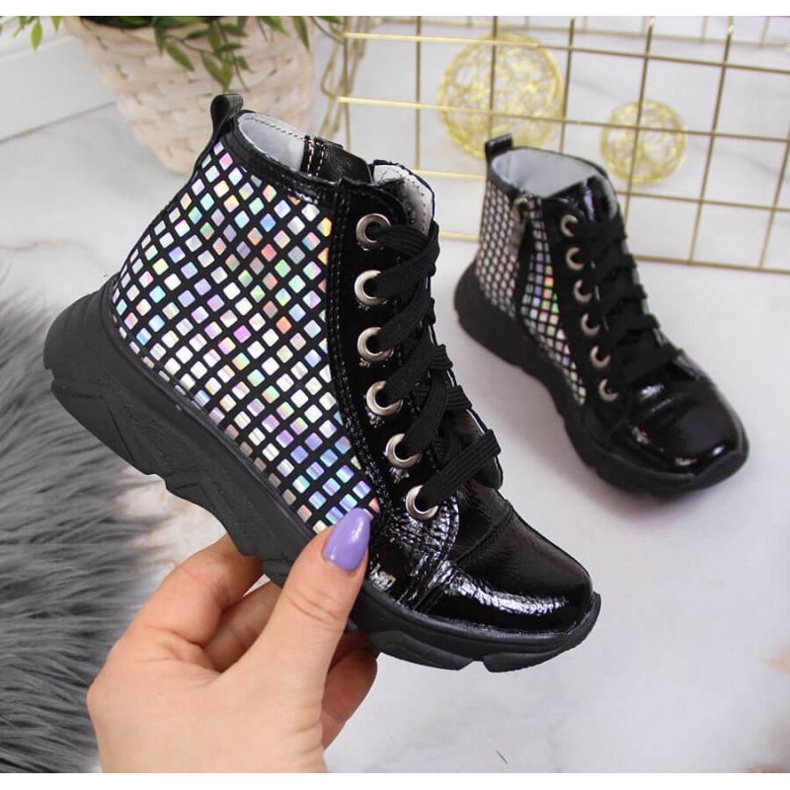 Holografske čizme Kornecki Jr KOR6814B crne crno 1