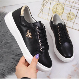 Kožne cipele na platformi Vinceza W JAN119A crne crna 1