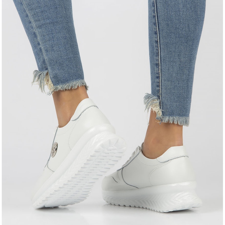 Kožne tenisice Filippo DP3547 / 22 Wh bijele bijela 2