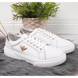 Kožne cipele s platformom Vinceza W JAN119B bijele bijela 2