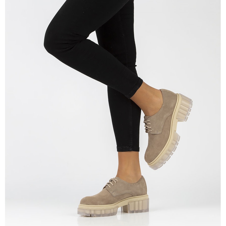 Cipele od antilopa Filippo 20099 taupe bež smeđa 2