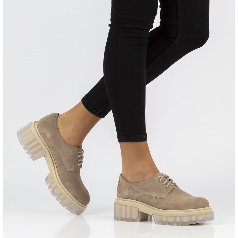 Cipele od antilopa Filippo 20099 taupe bež smeđa 1