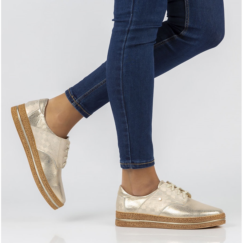 Kožne cipele Filippo 10123 zlato zlatna 1