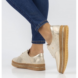 Kožne cipele Filippo 10123 zlato zlatni 2