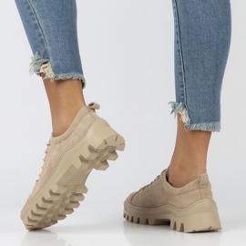 Kožne tenisice FILIPPO DP3522 / 22 Bež 2