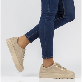 Kožne tenisice FILIPPO DP3527 / 22 Bež 1