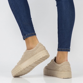 Kožne tenisice FILIPPO DP3527 / 22 Bež 2