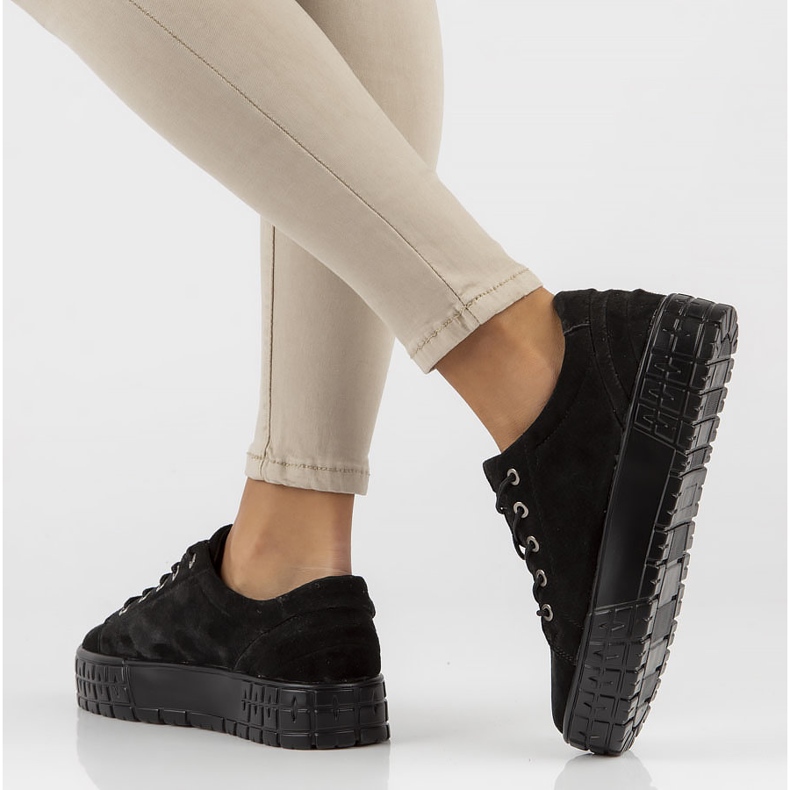 Kožne tenisice FILIPPO DP3527 / 22 Bk crne crno 1