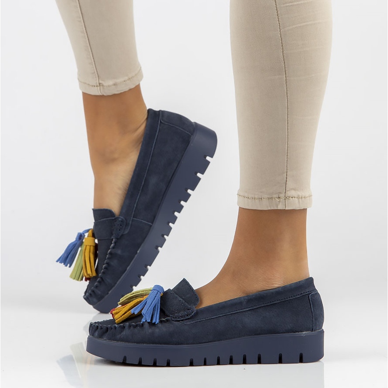 Kožne cipele Filippo DP3535 / 22 Nv tamnoplave mornarsko plava 1