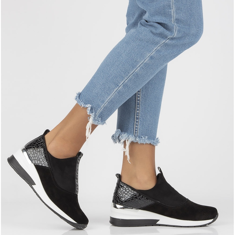 Kožne tenisice Filippo DP1689 / 22 Bk crne crna 1