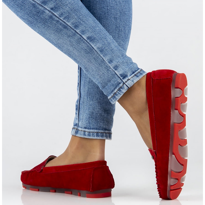 Crvene kožne mokasinke Filippo DP2037 / 22 Rd crvena 2