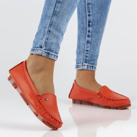 Crvene kožne Filippo DP2037 / 22 Rd Li mokasinke crvena 1