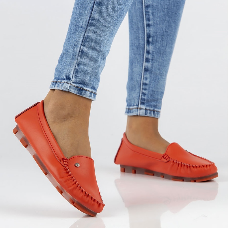 Crvene kožne Filippo DP2037 / 22 Rd Li mokasinke crvena 1