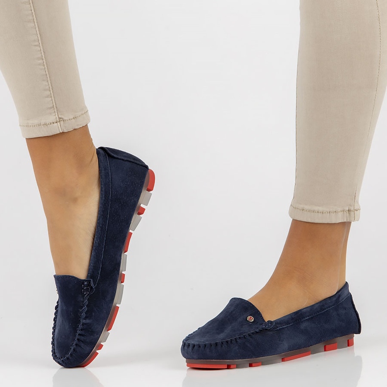 Kožne mokasinke Filippo DP2037 / 22 Nv Rd tamnoplave tamnoplava 2