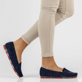 Kožne mokasinke Filippo DP2037 / 22 Nv Rd tamnoplave tamnoplava 1