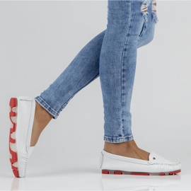 Kožne mokasinke Filippo DP2037 / 22 Wh Rd bijele bijela 1