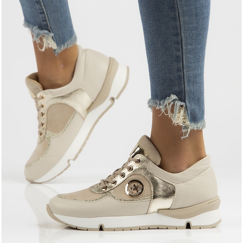 Kožne tenisice Filippo 141 bež 1